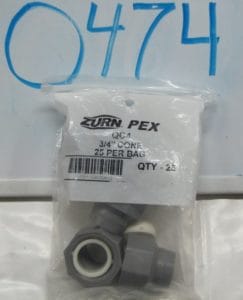 Pipe Fitting Qc43/4 Zurn New
